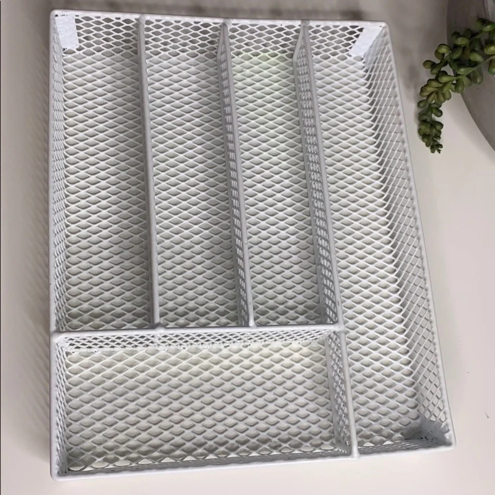 2 Home Office Desk Organization Trays Black White supplies